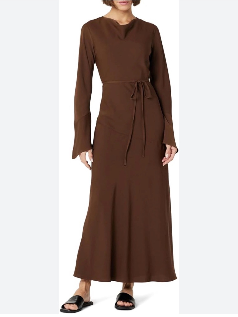 The Drop Women's Long Flare Sleeve Dress M